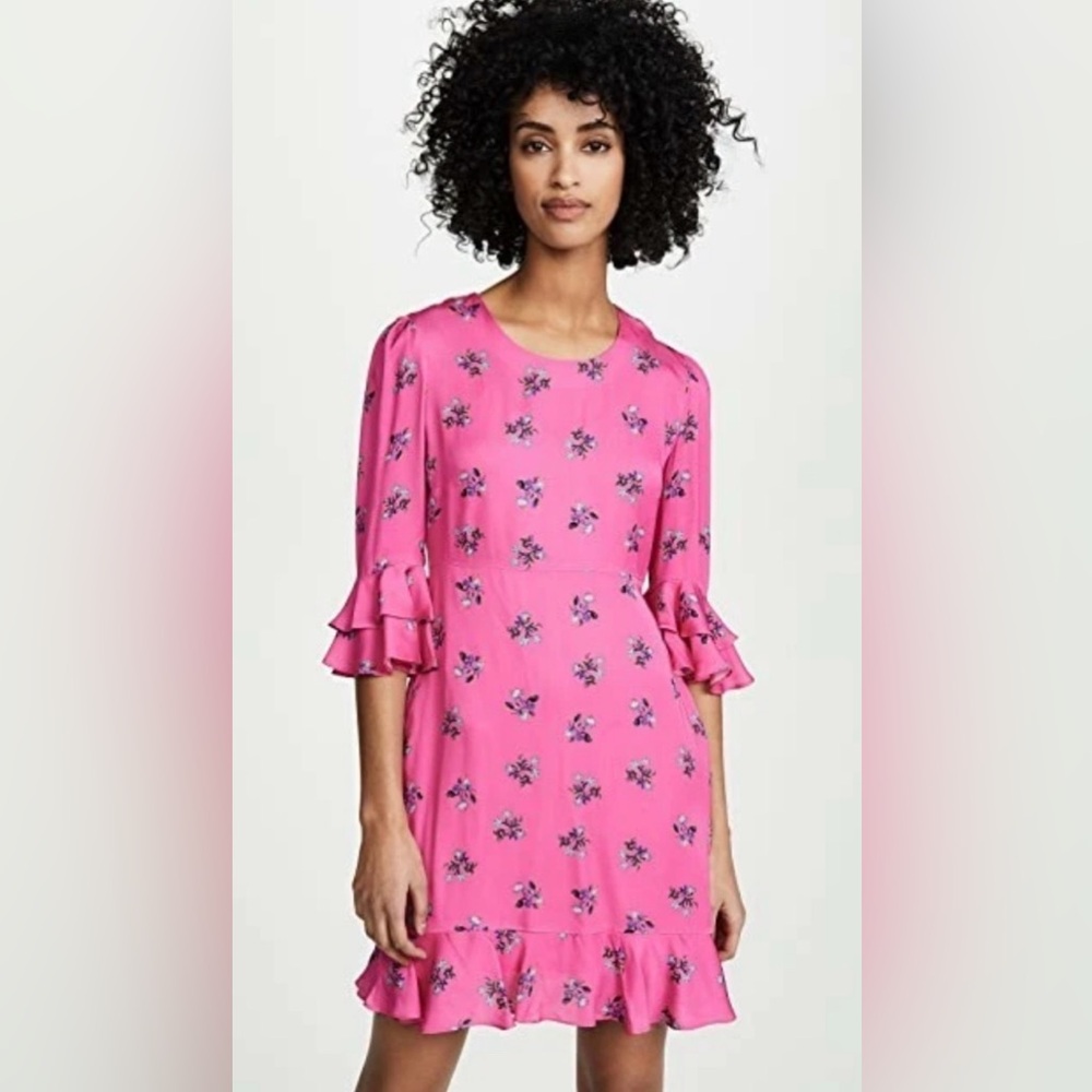 Diane Von Furstenberg NWT Ruffle Cuff Dress Large